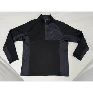 Spyder Gait Knit Sweater Men's XL Black Long Sleeve 1/4 Zip Polyester